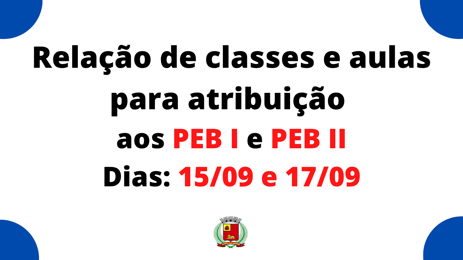 Imagem notícia Relação de Classes e aulas para Atribuição